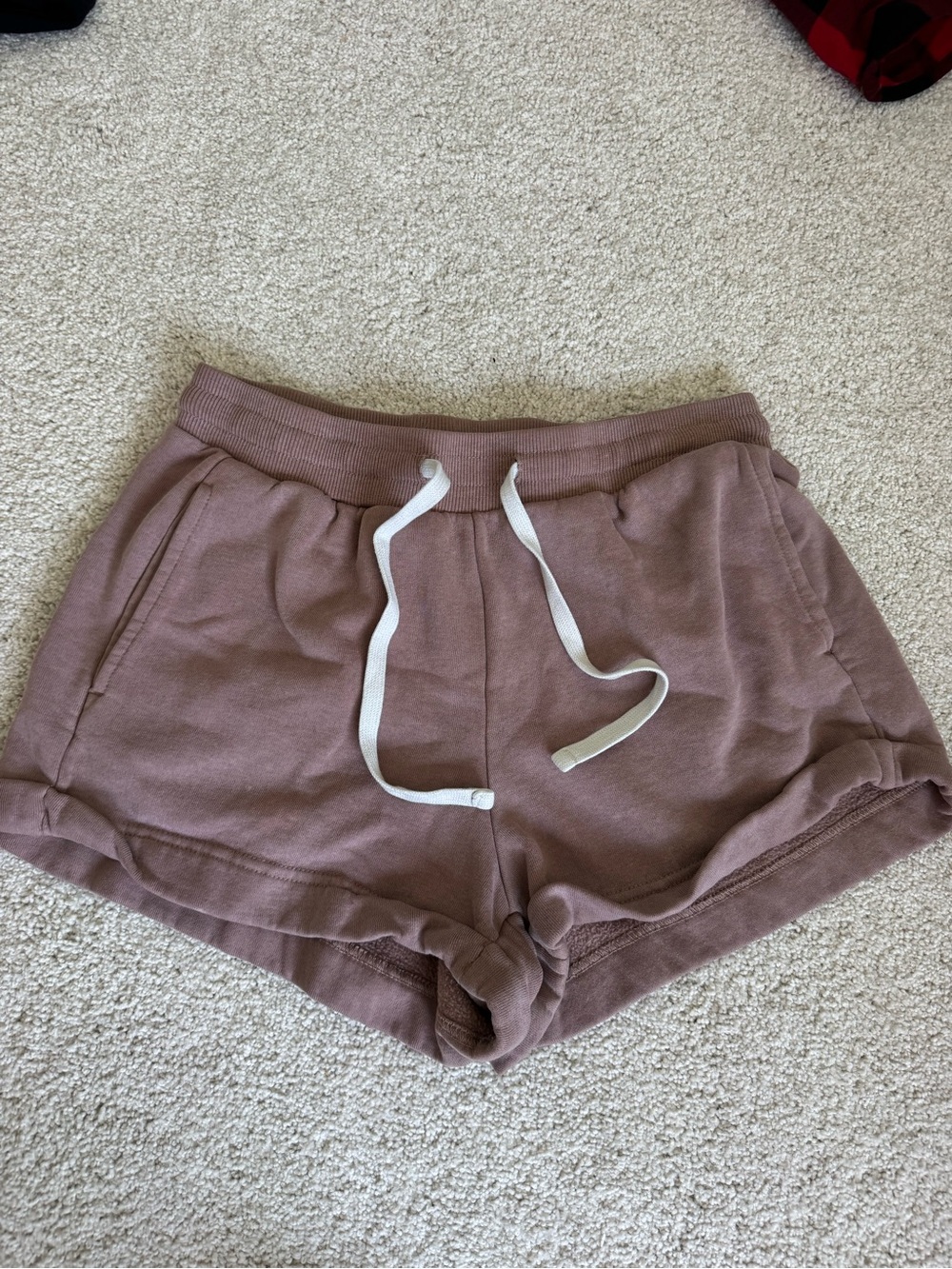 La Hearts Mauve Drawstring Athletic Shorts